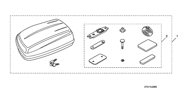 Roof Box (Short) for 2008 Honda CR-V #0