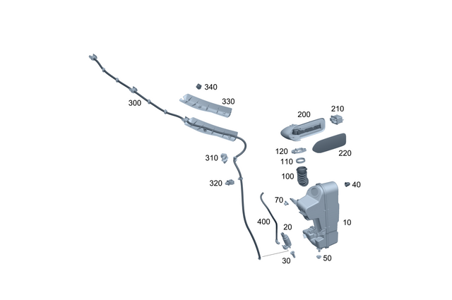 2968690100 - Emergency Equipment Windshield Washer System: Washer Fluid Reservoir for Mercedes-Benz Image image