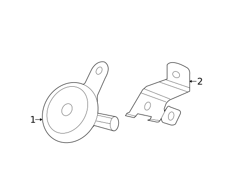Horn for 2013 Honda Civic #1