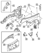 5073186AA - Body Sheet Metal Except Doors: Front Fender, Right for Mopar Image