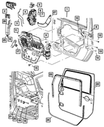 68002359AE - Doors and Related Parts: Front Door, Left for Jeep: Wrangler Image