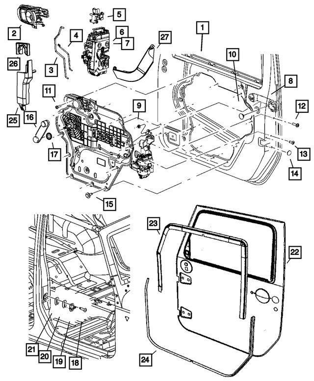 « 68002359AE – Doors and Related Parts : Avant Volet, Côté Gauche pour Mopar Image »
