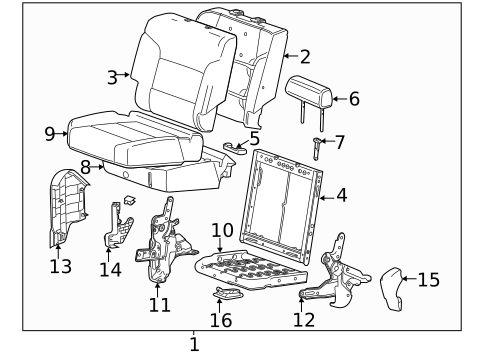Rear Seat Components for 2016 Chevrolet Silverado 1500 #0
