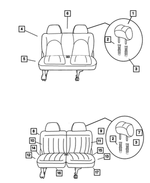 ZJ861D5AB - : Rear Seat Complete for Chrysler: Town &amp; Country | Dodge: Caravan, Grand Caravan Image