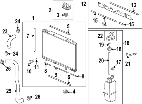 Radiator & Components for 2025 Honda CR-V #0