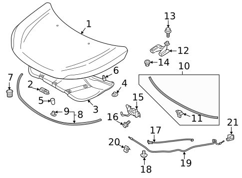 Hood & Components for 2025 Mitsubishi Outlander Sport #0