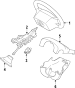 8687459 - Steering: 2005-2013 Volvo - Steering Wheel for Volvo: C30, S40, V50 Image