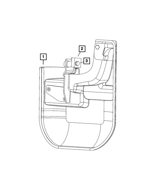 1ZP04JXWAA - Exterior Ornamentation: Front Fender Spat, Right for Ram: ProMaster 3500 Image