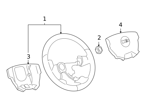 Steering Wheel & Trim for 2010 Hummer H3T #0