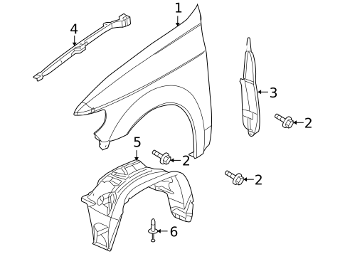 Fender & Components for 2006 Saab 9-7x #0