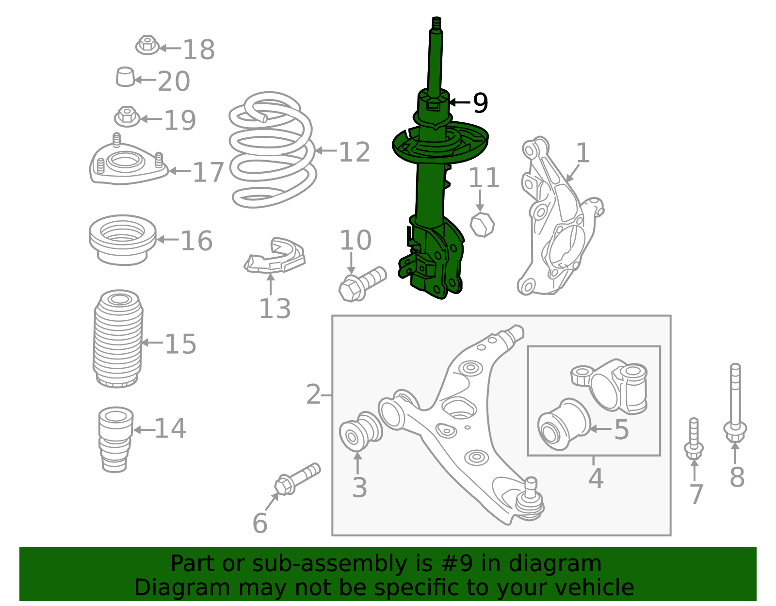 2014-2016 Mazda CX-5 Suspension Strut KA0G-34-900A | OEM Parts Online