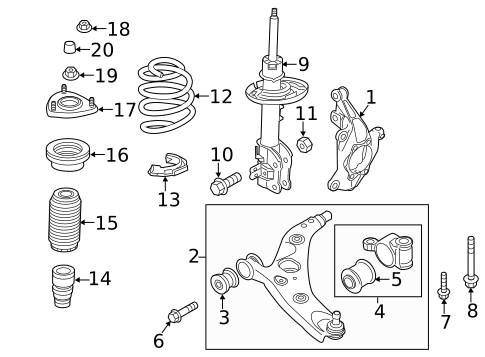 Front Lower Left Control Arm For Mazda 5 2006-2015 – Greasable, Forged Steel