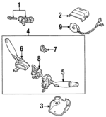 F7CZ6122050AC - Steering: Cylinder &amp; Keys for Ford: Escort | Mercury: Tracer Image