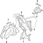 6170532901 - Body: Inner Panel for Toyota Image image