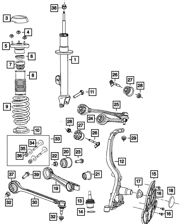 5168870AC - Front Suspension: Front Coil Spring, Right for Mopar Image