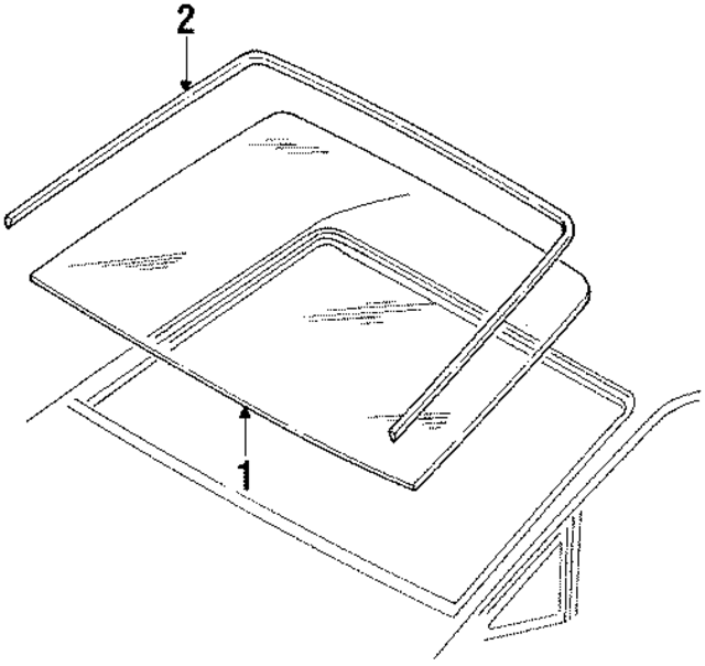 FO9Z1103100B - Body: Windshield for Ford: Aerostar Image