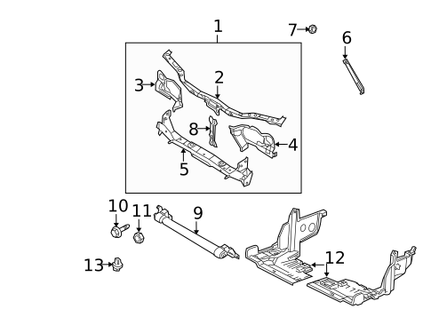 Radiator Support for 2000 Nissan Sentra #0
