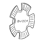 9594254 - : Silver Spark Button Style Center Cap for Buick: LeSabre Image