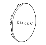 9594028 - : Button Style Center Cap with Buick Logo for GM Image