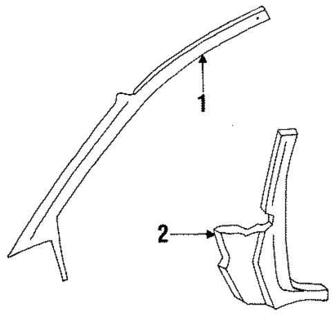 Interior Trim - Pillars for 1993 Mercury Cougar #0