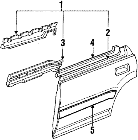 Rear Door for 1990 Acura Integra #0