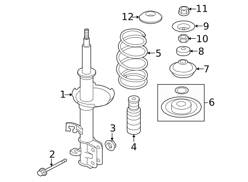 Struts & Components for 2013 Nissan LEAF #7