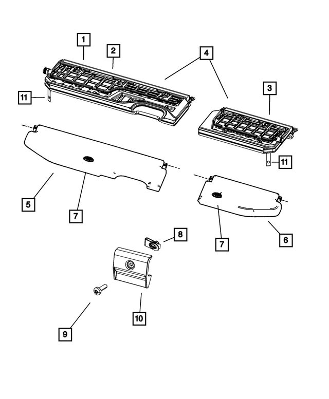 « 5NU241U7AA – Interior Trim : Plancher Espace De Charge, Côté Droit pour Mopar Image »
