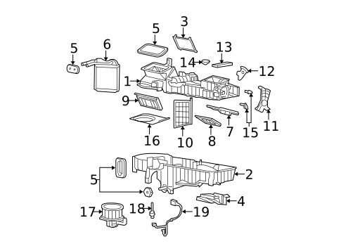 Blower Motor & Fan for 2005 Chevrolet Colorado #1
