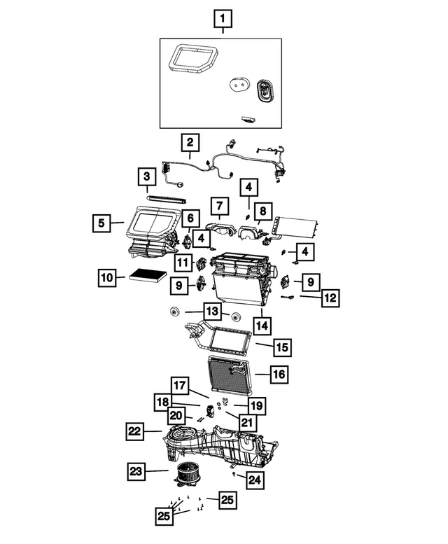 68541153AA - Air Conditioners and Heaters: Distribution Housing for Mopar Image image