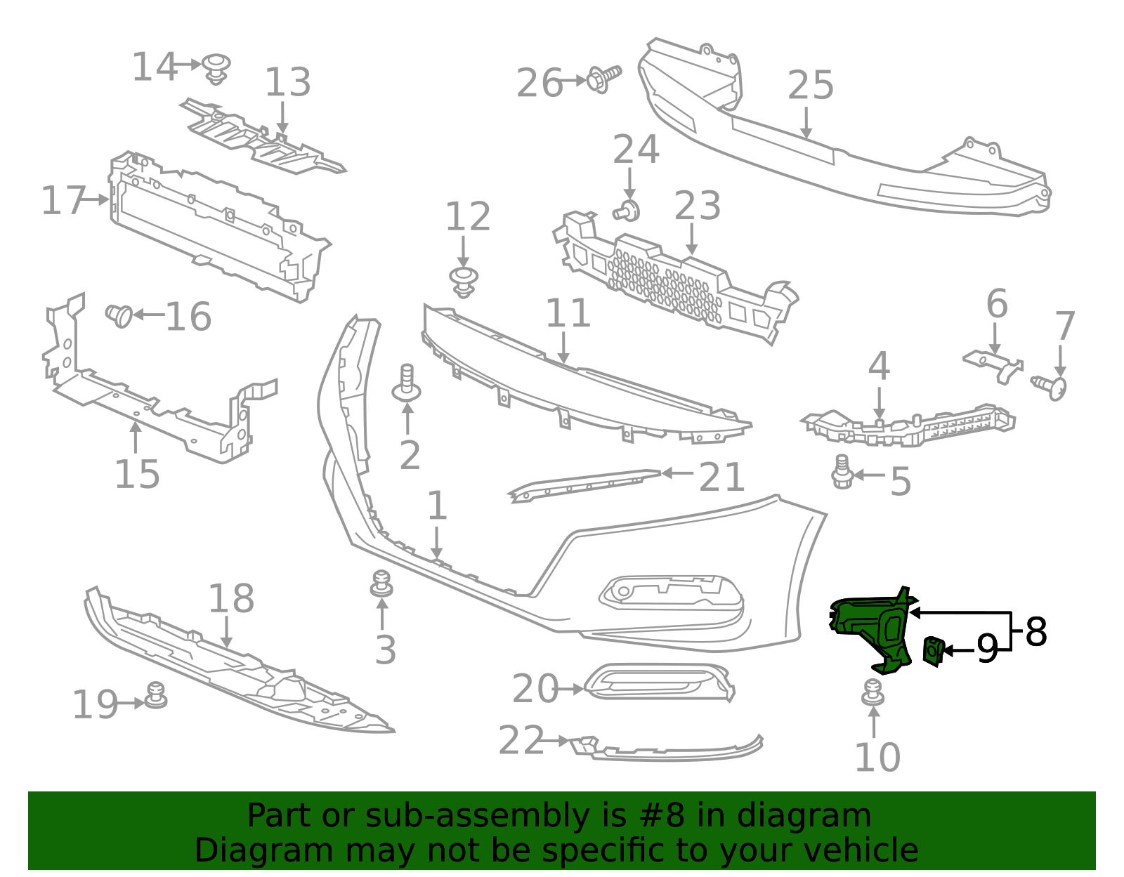 71312-TVA-A00 - 2018-2020 Honda Accord - Duct R Front Bumper Side
