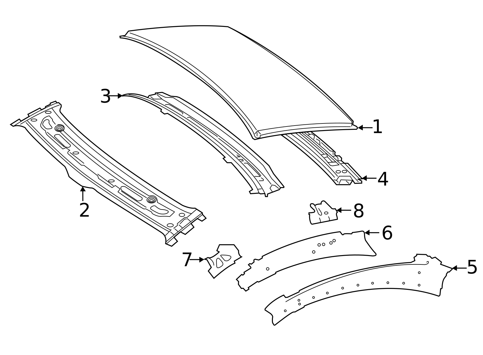 217-637-01-45 - Roof Frame, Outer | Mercedes-Benz USA Parts