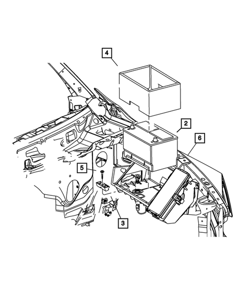 Battery, Battery Tray and Cables for 2008 Dodge Ram 2500 #0