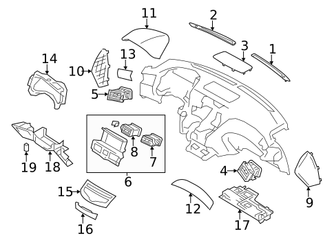 Instrument Panel Components for 2012 INFINITI M56 #0