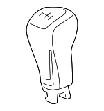 54102TA0C02ZC - : 2008-2010 Honda Accord - Knob Change Lever *NH609L* (Leather) (Silver) for Honda: Accord Image