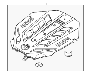 13717577456 - Engine: Engine Cover for BMW: 550i, 550i GT, 550i GT xDrive, 550i xDrive, 650i, 650i Gran Coupe, 650i xDrive, 650i xDrive Gran Coupe, 750i, 750i xDrive, 750Li, 750Li xDrive, X5, X6 Image