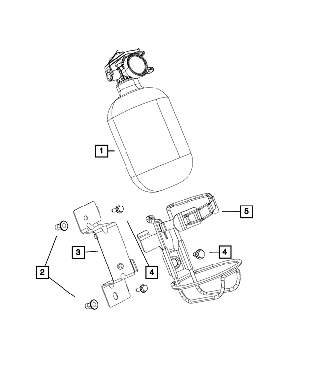 5156104AC - Wheels: Extinguisher Bracket for Mopar Image