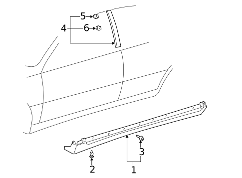 Exterior Trim - Pillars for 1999 Lexus ES300 #0