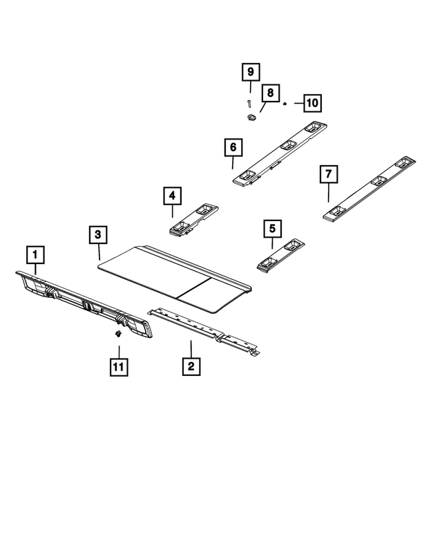 6SZ33TX7AB - Interior Trim: Cargo Area Cover for Mopar Image