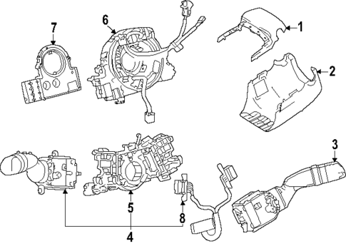Shroud, Switches & Levers for 2025 Toyota Tacoma #0