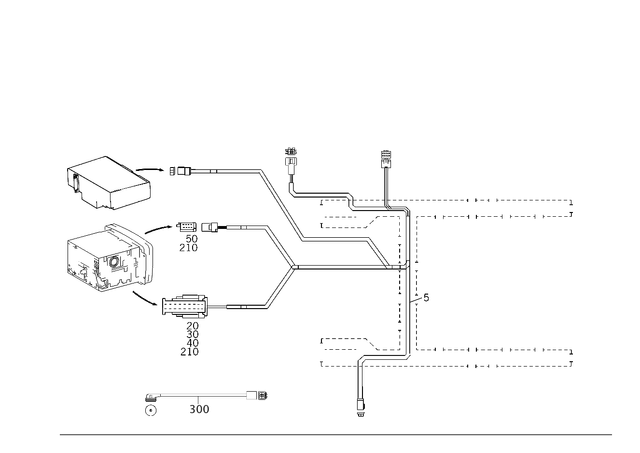 203540090998 - Electrical System: Wiring Harness for Mercedes-Benz: 180C, C230, C240, C280, C32 AMG, C320, C350, C55 AMG, CLK320, CLK350, CLK500, CLK55 AMG, CLK550, CLK63 AMG Image image