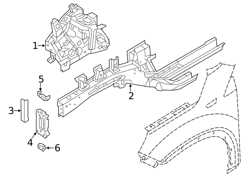 Structural Components & Rails for 2014 Kia Sorento #0