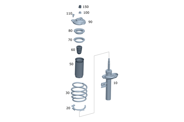 1773236000 - Springs, Suspension and Hydraulics: Shock-Absorber Strut for Mercedes-Benz: CLA35 AMG Image image