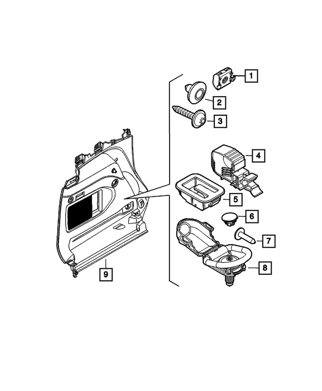 68094895AA - Interior Trim: Pin Bushing for Mopar Image