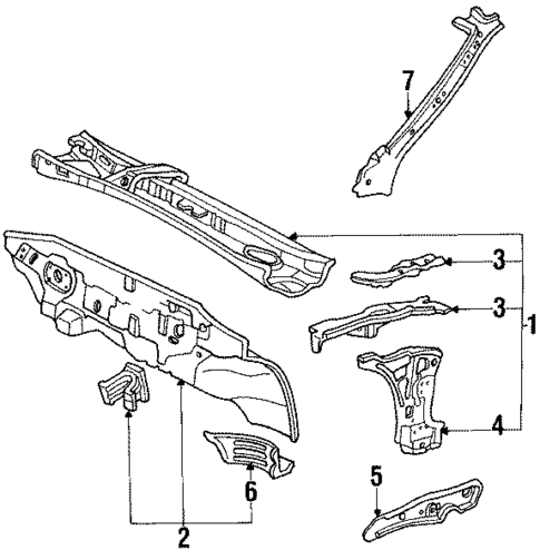 Cowl for 1986 Honda Civic #0
