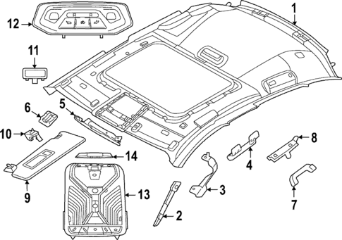 Interior Trim - Roof for 2024 BMW 430i xDrive Gran Coupe #0