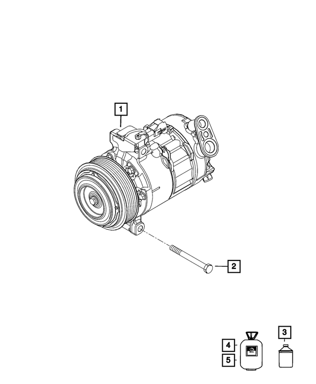 68627786AA - Air Conditioners and Heaters: Air Conditioning Compressor for Mopar Image