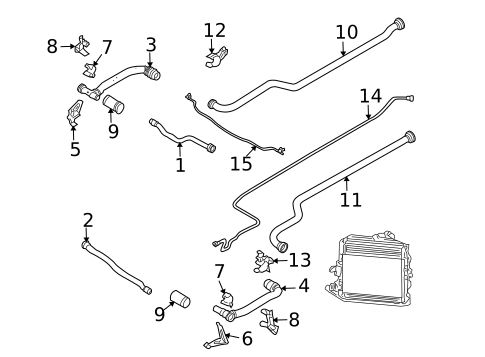 Hoses & Pipes for 2012 Porsche Boxster #0