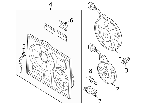 Cooling Fan for 2004 Volkswagen Touareg #0