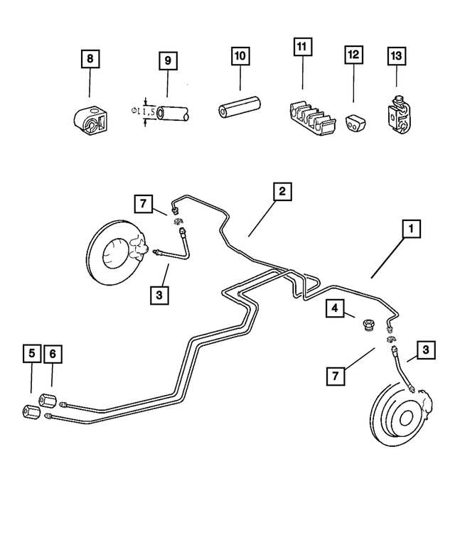 5099080AB - Service Brakes: Brake Hose Clamp for Mopar Image