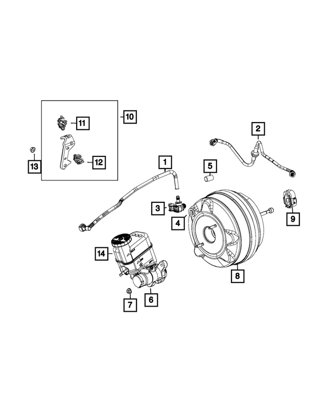 68347154AC - Brakes: Power Brake Booster for Mopar Image
